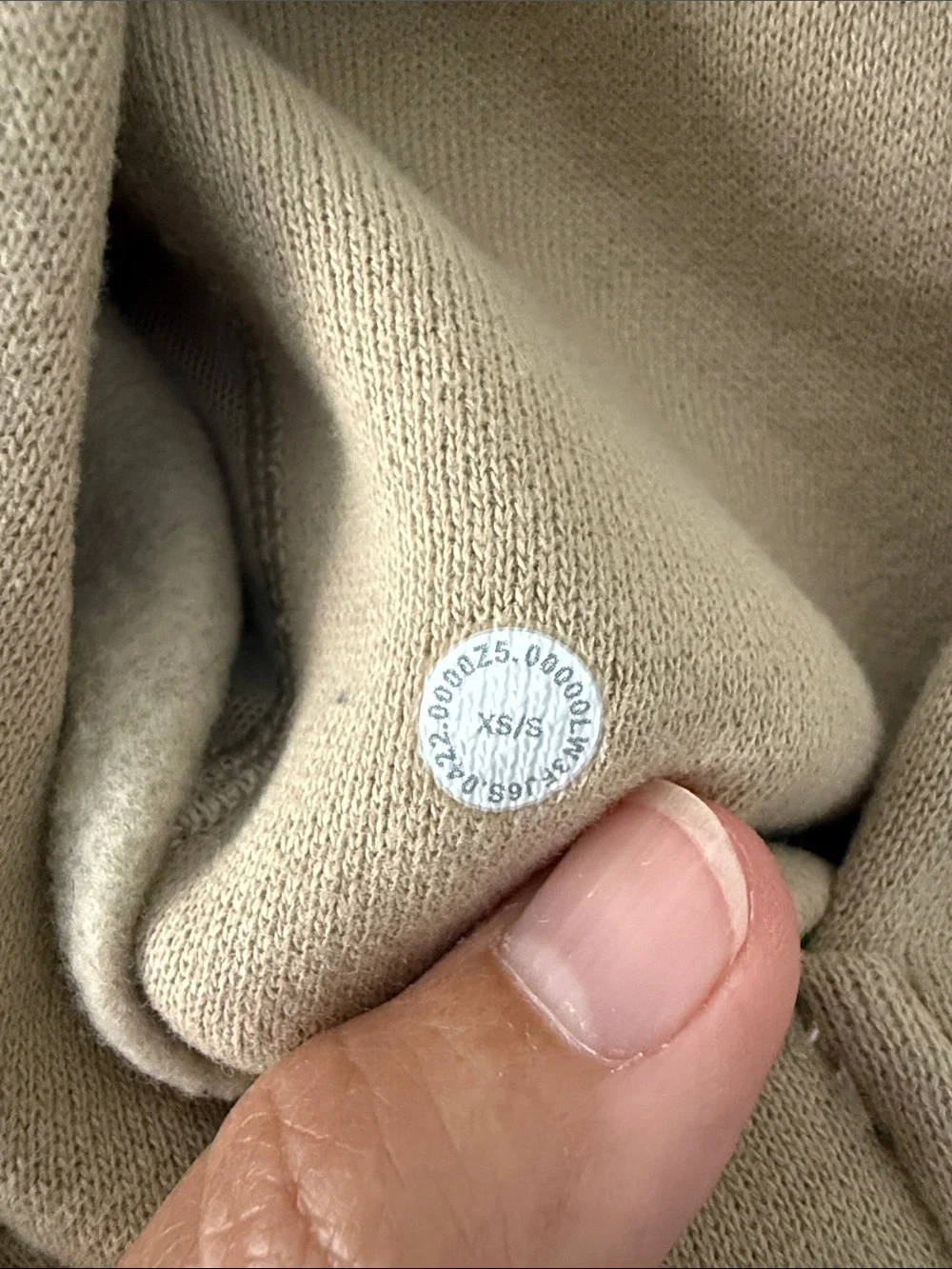 Lululemon Scuba Cropped Half-Zip Pullover Sweater in Beige